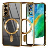 Husa pentru Samsung Galaxy S21 FE 5G, Techsuit Lux Crystal MagSafe, argintiu