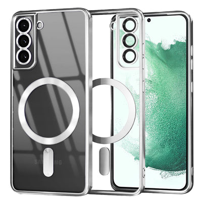 Husa pentru Samsung Galaxy S22 Plus 5G, Techsuit Lux Crystal MagSafe, argintiu