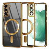 Husa pentru Samsung Galaxy S22 Plus 5G, Techsuit Lux Crystal MagSafe, argintiu