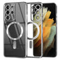 Husa pentru Samsung Galaxy S21 Ultra 5G, Techsuit Lux Crystal MagSafe, argintiu
