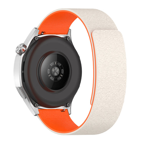 Curea pentru Garmin vivoactive 3, Techsuit Watchband 20mm (W074), bej / portocaliu