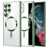 Husa pentru Samsung Galaxy S22 Ultra 5G, Techsuit Lux Crystal MagSafe, mov