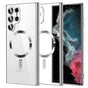 Husa pentru Samsung Galaxy S22 Ultra 5G, Techsuit Lux Crystal MagSafe, argintiu