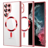 Husa pentru Samsung Galaxy S22 Ultra 5G, Techsuit Lux Crystal MagSafe, argintiu
