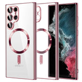 Husa pentru Samsung Galaxy S22 Ultra 5G, Techsuit Lux Crystal MagSafe, argintiu