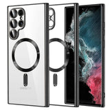Husa pentru Samsung Galaxy S22 Ultra 5G, Techsuit Lux Crystal MagSafe, argintiu