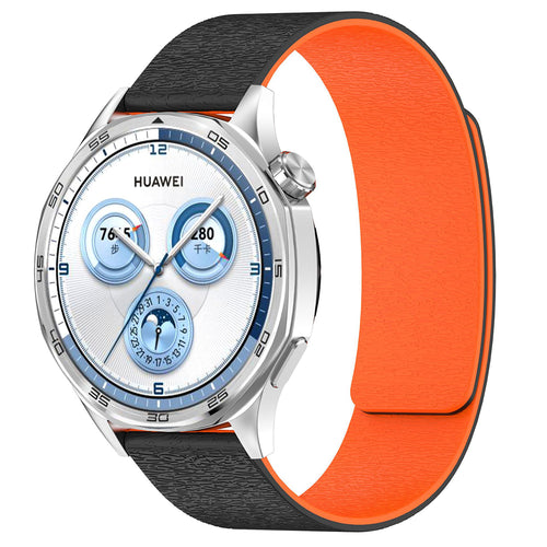 Curea pentru Withings ScanWatch 38mm, Techsuit Watchband 18mm (W074), negru;portocaliu