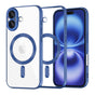 Husa pentru iPhone 16, Techsuit Lux Crystal MagSafe, albastru