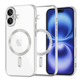 Husa pentru iPhone 16, Techsuit Lux Crystal MagSafe, argintiu