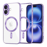 Husa pentru iPhone 16, Techsuit Lux Crystal MagSafe, mov