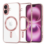 Husa pentru iPhone 16 Plus, Techsuit Lux Crystal MagSafe, argintiu
