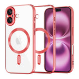 Husa pentru iPhone 16 Plus, Techsuit Lux Crystal MagSafe, argintiu