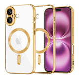 Husa pentru iPhone 16 Plus, Techsuit Lux Crystal MagSafe, argintiu