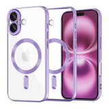 Husa pentru iPhone 16 Plus, Techsuit Lux Crystal MagSafe, mov