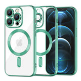 Husa pentru iPhone 12 Pro Max, Techsuit Lux Crystal MagSafe, mov