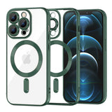 Husa pentru iPhone 12 Pro Max, Techsuit Lux Crystal MagSafe, albastru