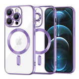 Husa pentru iPhone 12 Pro Max, Techsuit Lux Crystal MagSafe, mov