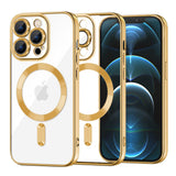 Husa pentru iPhone 12 Pro Max, Techsuit Lux Crystal MagSafe, argintiu