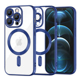 Husa pentru iPhone 12 Pro Max, Techsuit Lux Crystal MagSafe, albastru
