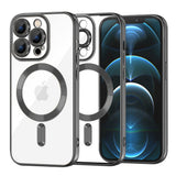 Husa pentru iPhone 12 Pro Max, Techsuit Lux Crystal MagSafe, argintiu
