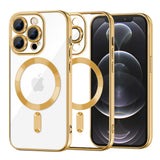 Husa pentru iPhone 12 Pro, Techsuit Lux Crystal MagSafe, argintiu