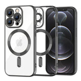 Husa pentru iPhone 12 Pro, Techsuit Lux Crystal MagSafe, argintiu