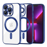 Husa pentru iPhone 13 Pro, Techsuit Lux Crystal MagSafe, albastru