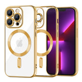 Husa pentru iPhone 13 Pro, Techsuit Lux Crystal MagSafe, argintiu