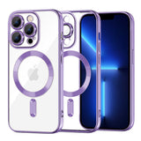 Husa pentru iPhone 13 Pro Max, Techsuit Lux Crystal MagSafe, mov