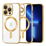Husa pentru iPhone 13 Pro Max, Techsuit Lux Crystal MagSafe, argintiu