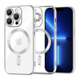 Husa pentru iPhone 13 Pro Max, Techsuit Lux Crystal MagSafe, argintiu