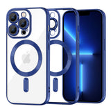 Husa pentru iPhone 13 Pro Max, Techsuit Lux Crystal MagSafe, albastru