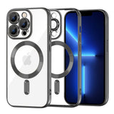 Husa pentru iPhone 13 Pro Max, Techsuit Lux Crystal MagSafe, argintiu