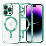 Husa pentru iPhone 14 Pro Max, Techsuit Lux Crystal MagSafe, mov