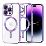 Husa pentru iPhone 14 Pro Max, Techsuit Lux Crystal MagSafe, mov