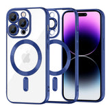 Husa pentru iPhone 14 Pro Max, Techsuit Lux Crystal MagSafe, albastru