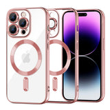 Husa pentru iPhone 14 Pro Max, Techsuit Lux Crystal MagSafe, argintiu