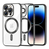 Husa pentru iPhone 14 Pro, Techsuit Lux Crystal MagSafe, argintiu