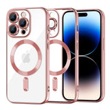 Husa pentru iPhone 14 Pro, Techsuit Lux Crystal MagSafe, argintiu