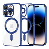 Husa pentru iPhone 14 Pro, Techsuit Lux Crystal MagSafe, albastru