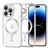 Husa pentru iPhone 14 Pro, Techsuit Lux Crystal MagSafe, argintiu