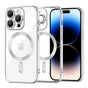 Husa pentru iPhone 14 Pro, Techsuit Lux Crystal MagSafe, argintiu