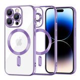 Husa pentru iPhone 14 Pro, Techsuit Lux Crystal MagSafe, mov