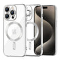 Husa pentru iPhone 15 Pro Max, Techsuit Lux Crystal MagSafe, argintiu