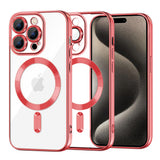 Husa pentru iPhone 15 Pro Max, Techsuit Lux Crystal MagSafe, argintiu