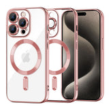 Husa pentru iPhone 15 Pro Max, Techsuit Lux Crystal MagSafe, argintiu