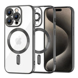 Husa pentru iPhone 15 Pro Max, Techsuit Lux Crystal MagSafe, argintiu