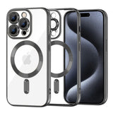 Husa pentru iPhone 15 Pro, Techsuit Lux Crystal MagSafe, argintiu