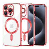 Husa pentru iPhone 15 Pro, Techsuit Lux Crystal MagSafe, argintiu