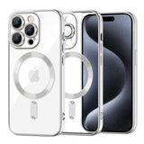 Husa pentru iPhone 15 Pro, Techsuit Lux Crystal MagSafe, argintiu